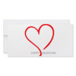 Happy valentine with red heart custom photo card