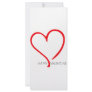 Happy valentine with red heart custom rack card