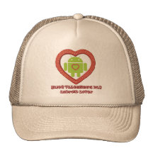 Happy Valentine's Day Android Lover (Heart) Hat