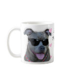 Happy Valentine's Day Blue pitbull mug