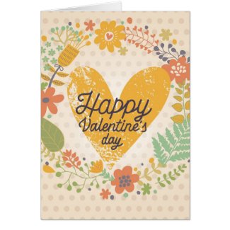 Happy Valentine's Day Card in Bright Colors