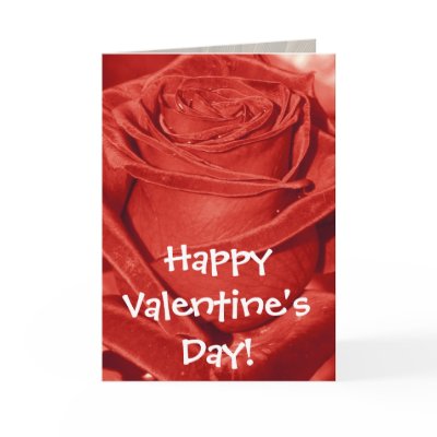 Happy Valentine's Day Card Red Rose by ggbythebay
