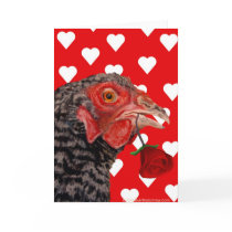 Happy Valentine's Day Chicken Greeting Card