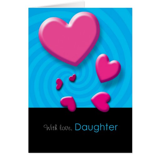 Valentine valentines clipart dancing kids dance clip cliparts library decorating tree christmas Happy Valentine's Day Daughter Greeting Card | Zazzle