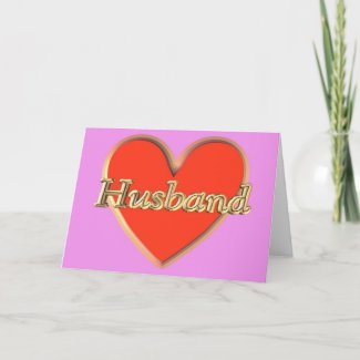 Happy Valentine's Day for Husband Valentine heart card