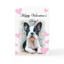Happy Valentine's day French bulldog card