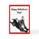 Happy Valentine's Day French Bulldog greeting card