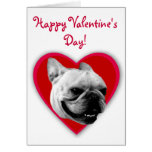 Happy Valentine's Day French Bulldog Greeting card