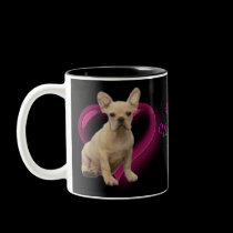 Happy Valentine's day french bulldog mug