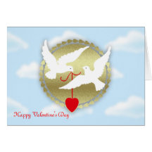 Happy Valentine's Day from secret admirer doves Greeting Card
