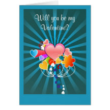 Happy Valentine's Day from secret admirer hearts Greeting Card