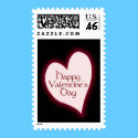 Happy Valentine's Day Goth Postage Stamp by dndartstudio Happy Valentine's Day Goth Postage Stamp