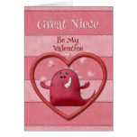 Happy Valentine's Day Great Niece Be My Valentine Cards