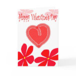 Happy Valentine's Day Heart and Flowers Card