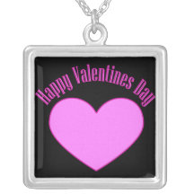 Happy Valentines Day Heart Necklace