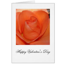 Happy Valentine's Day/Heart-Shaped Rose Card
