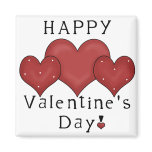 Happy Valentine's Day Hearts D7 - Frig Magnet magnets