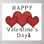 Happy Valentine's Day Hearts D7 Print/Sign