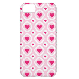 Happy Valentine's Day Hearts Pattern Pink Red Case For iPhone 5C