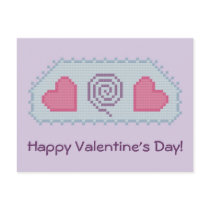 Happy Valentine's Day! Hearts Spiral Postcard by ingasi Happy Valentine's Day! Hearts Spiral Postcard