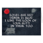 Happy Valentine's Day Humor Adult Sexy Jeans Card