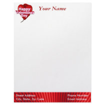 Happy Valentines Day Letterhead