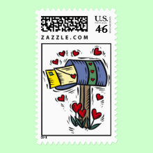 Happy Valentines Day Mailbox Stamp - Also for someone you haven't seen for a long time, someone away at school or college, military personnel stationed far away, someone you left behind while you travel away.