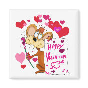 Happy Valentines Day mouse magnet