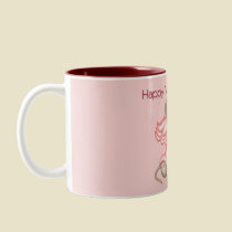 Happy Valentine's Day Mouse with Hearts Mug