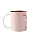 Happy Valentine's Day Mouse with Hearts Mug mugs