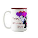 Happy Valentines Day Panda mugs by tricksterdesigns Happy Valentines Day Panda mugs