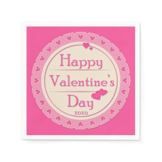 Happy Valentine's Day Paper Napkins