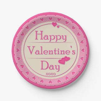 Happy Valentine's Day Paper Plates