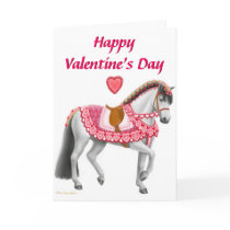 Happy Valentines Day Parade Horse Card