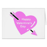 Happy Valentines Day Pink Heart Card