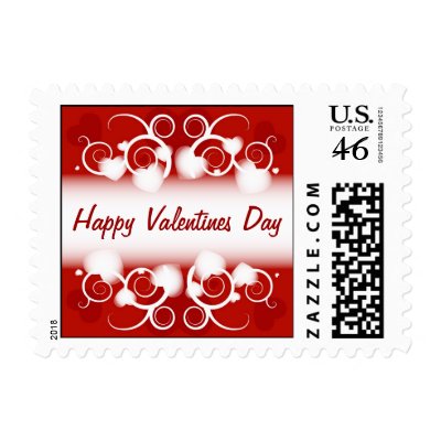 Happy Valentines Day postage stamps