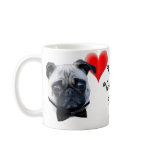 Happy Valentine's Day Pug Greeting Card Coffee Mug