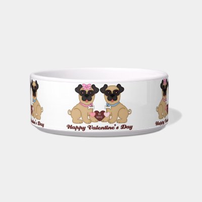 Fast Food Valentine on Happy Valentine S Day Pug Valentine Gifts Cat Food Bowls From Zazzle