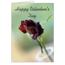 Happy Valentine's Day Red Rose Card cards