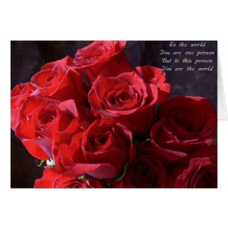 Happy Valentine's Day-Red roses card