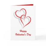 Happy Valentine's Day simple hearts 3D, Greeting Cards