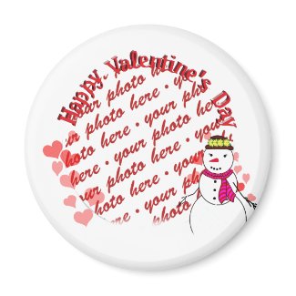 Happy Valentine's Day Snowy Sweetheart Girl magnet