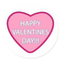 "Happy Valentine's Day!!!" Stickers