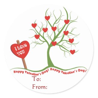 Happy Valentine's Day Sticker-Gift tag sticker