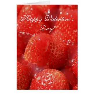Happy Valentine's Day Strawberries greeting card