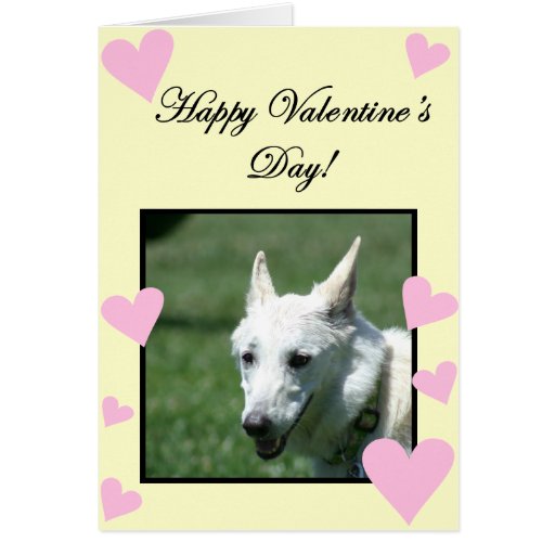 Happy Valentine's Day White German Shepherd card Happy Valentine's Day White German Shepherd card