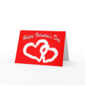 Happy Valentine's Day White Kissing Hearts cards