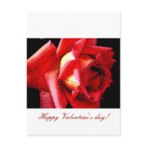 Happy Valentines day with artsy roses postcards