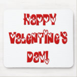 Happy Valentine's Day with Hearts mousepads