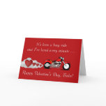 Happy Valentine's Day with motorbike for biker cards